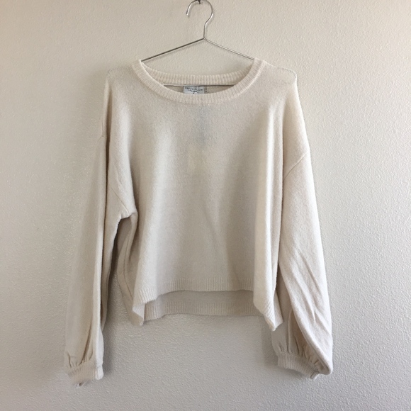 Blouson Sleeve Sweater - EGGSHELL - Picture 3 of 5